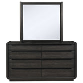Leandro 8-drawer Bedroom Dresser with Mirror Burnished Black